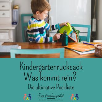 Kindergartenrucksack Was kommt rein Die ultimative Packliste