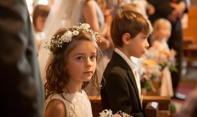 Kind auf einer Hochzeit