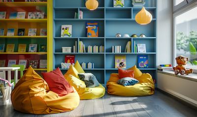 leseecke klassenzimmer gestalten sitzsaecke lesebereich grundschule