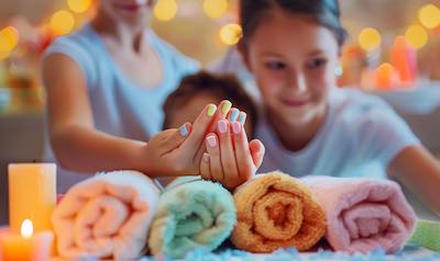 nageldesign als familienhobby mutter und tochter zuhause