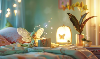 Warum man die Schnullerfee nicht unterschätzen sollte Brief auf dem Nachttisch