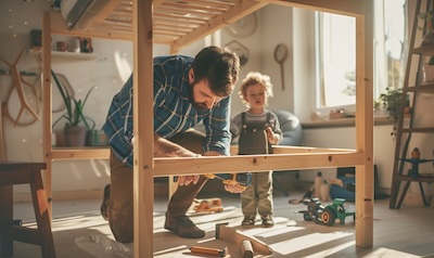 hochbett selber bauen anleitung schritt für schritt holz kinderzimmer