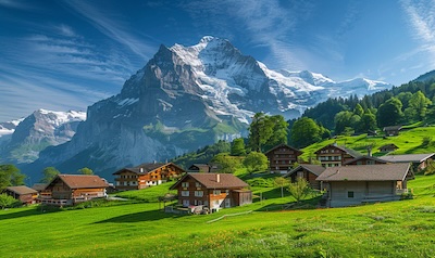 schweizer alpen bergdorf holzhütten sommer familienurlaub erste wahl